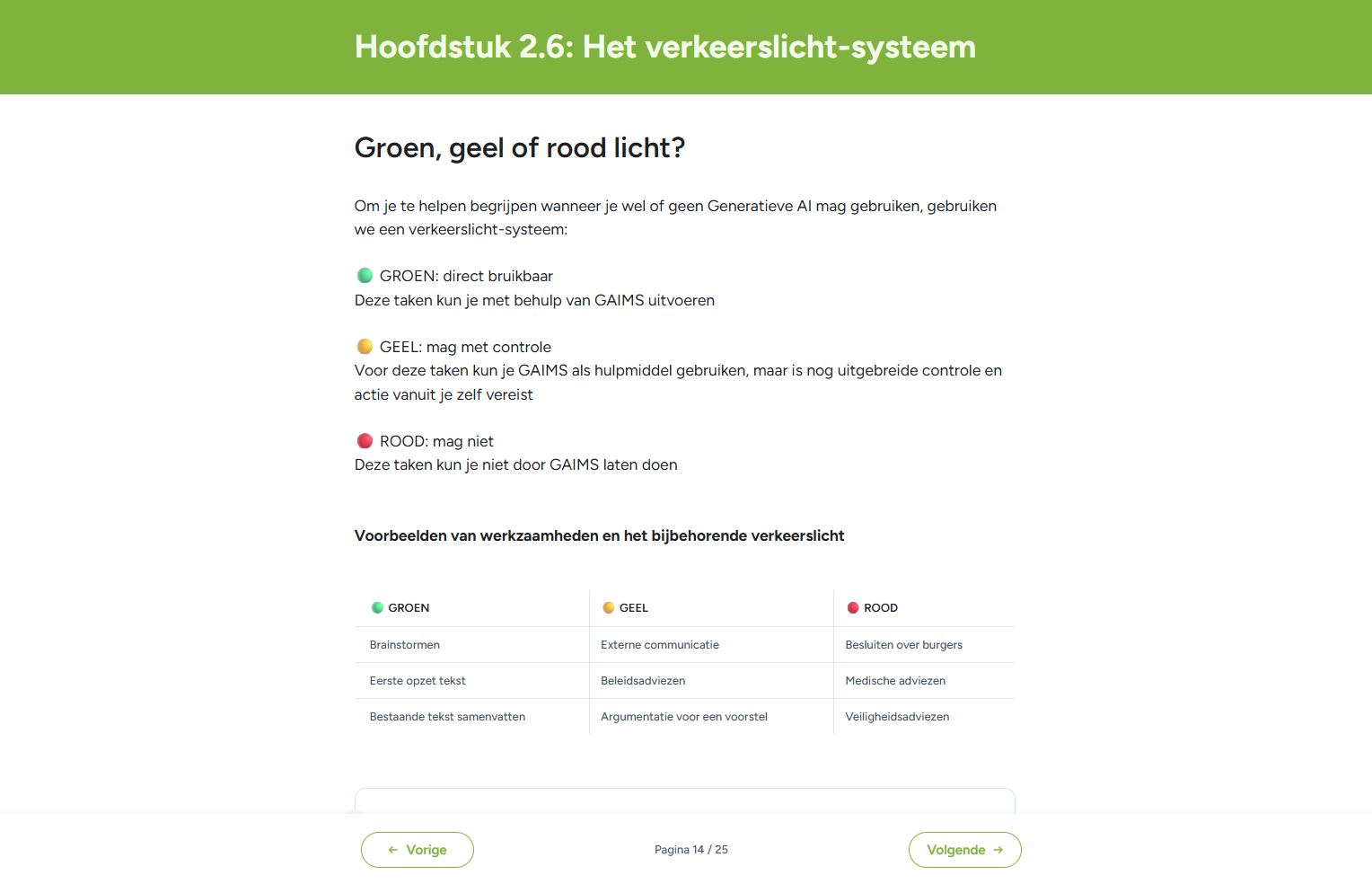 Het verkeerslicht-systeem