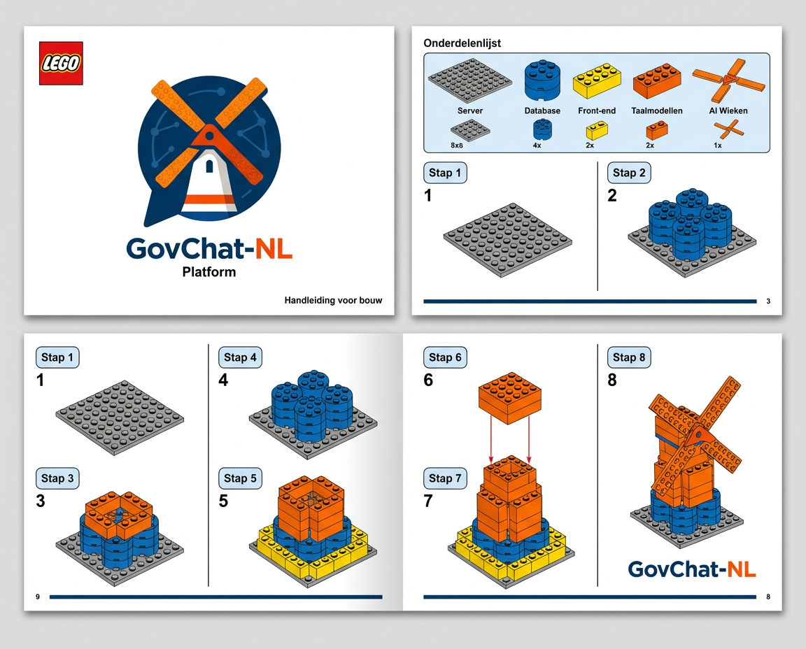 LEGO bouwstappen — modulair platform